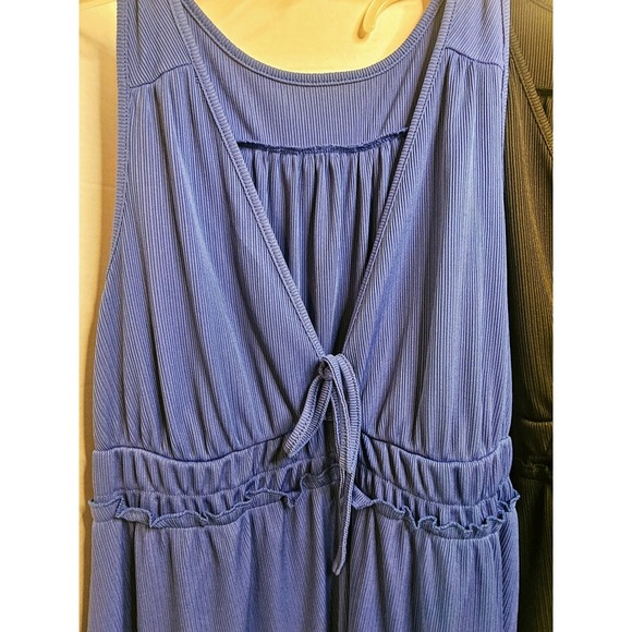 Bundle of 2 Shein Curve Tank Top Tie Front Sleeveless Casual Ribbed Size 1XL - Picture 3 of 5